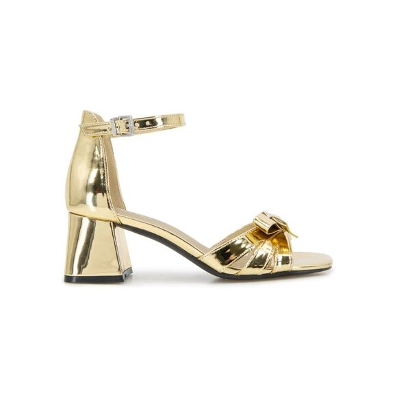 Kenneth Cole Reaction Womens Nissy Square Toe Dress Sandals Gold Size 7.5M NWOB - Picture 2 of 5